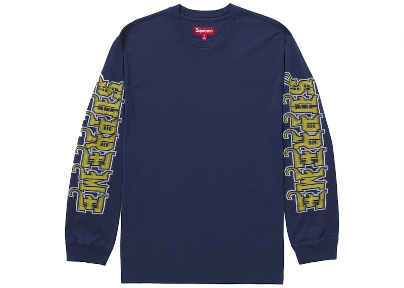 トップス Supreme Intarsia S/S Top Navy Supreme Intarsia Sleeve L/S Top (FW25) Navy Men's - FW25 - GB