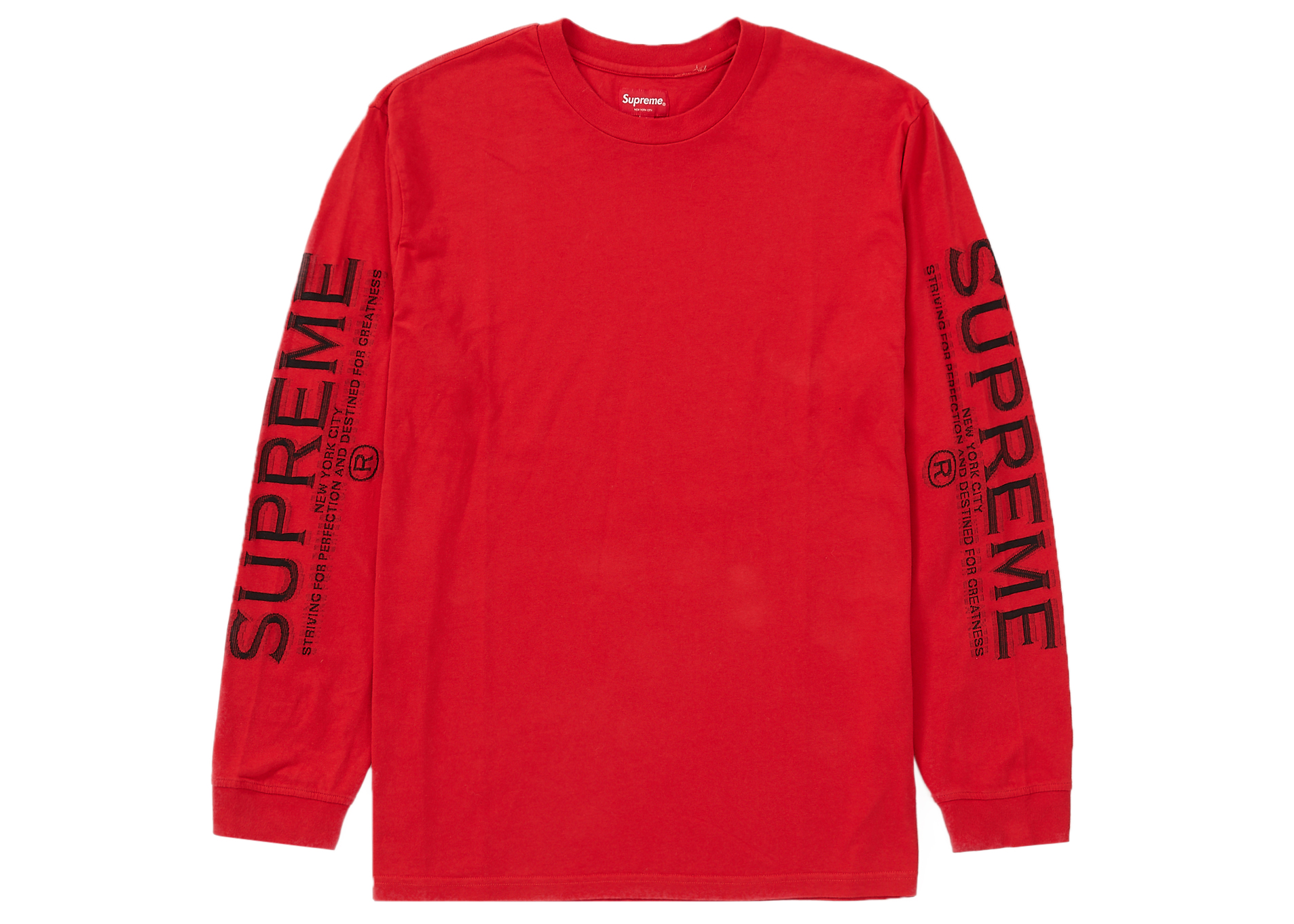 Supreme Intarsia Sleeve L/S Top Red Men's - FW21 - US