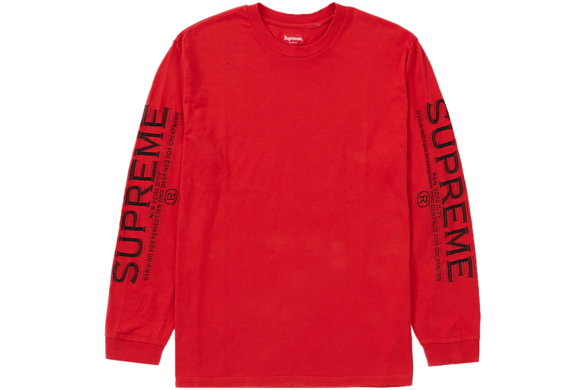 Supreme Intarsia Sleeve L/S Top Red