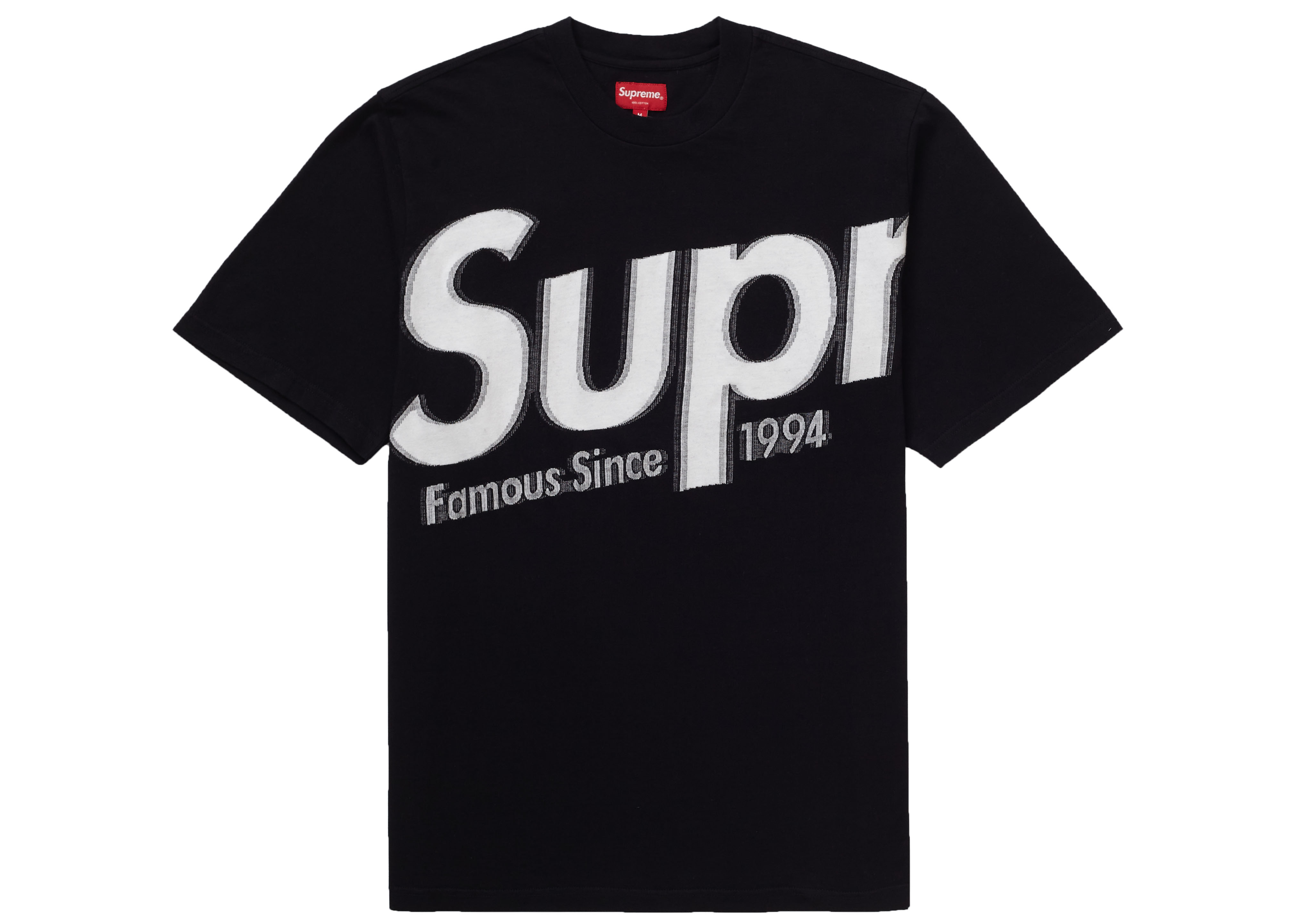 Supreme Intarsia Spellout S/S Top Black