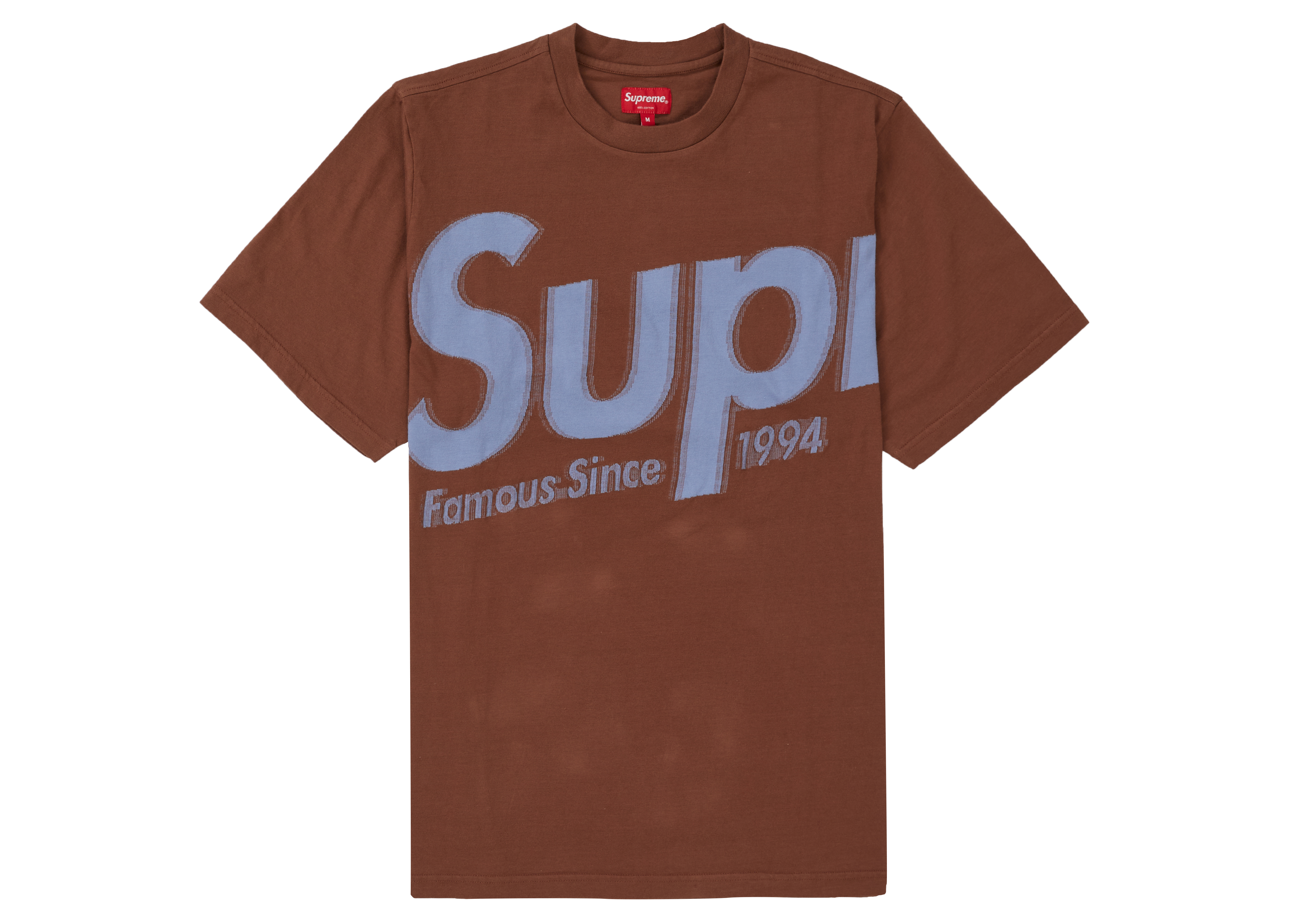 Supreme Intarsia Spellout S/S Top Brown