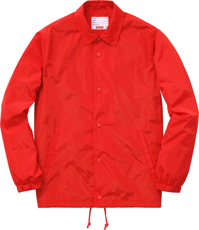 Supreme International Coaches Jacket Red Men's - SS15 - GB