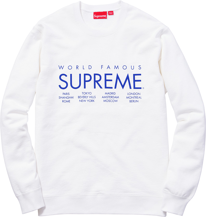 Supreme International Crewneck White Men's - SS15 - US