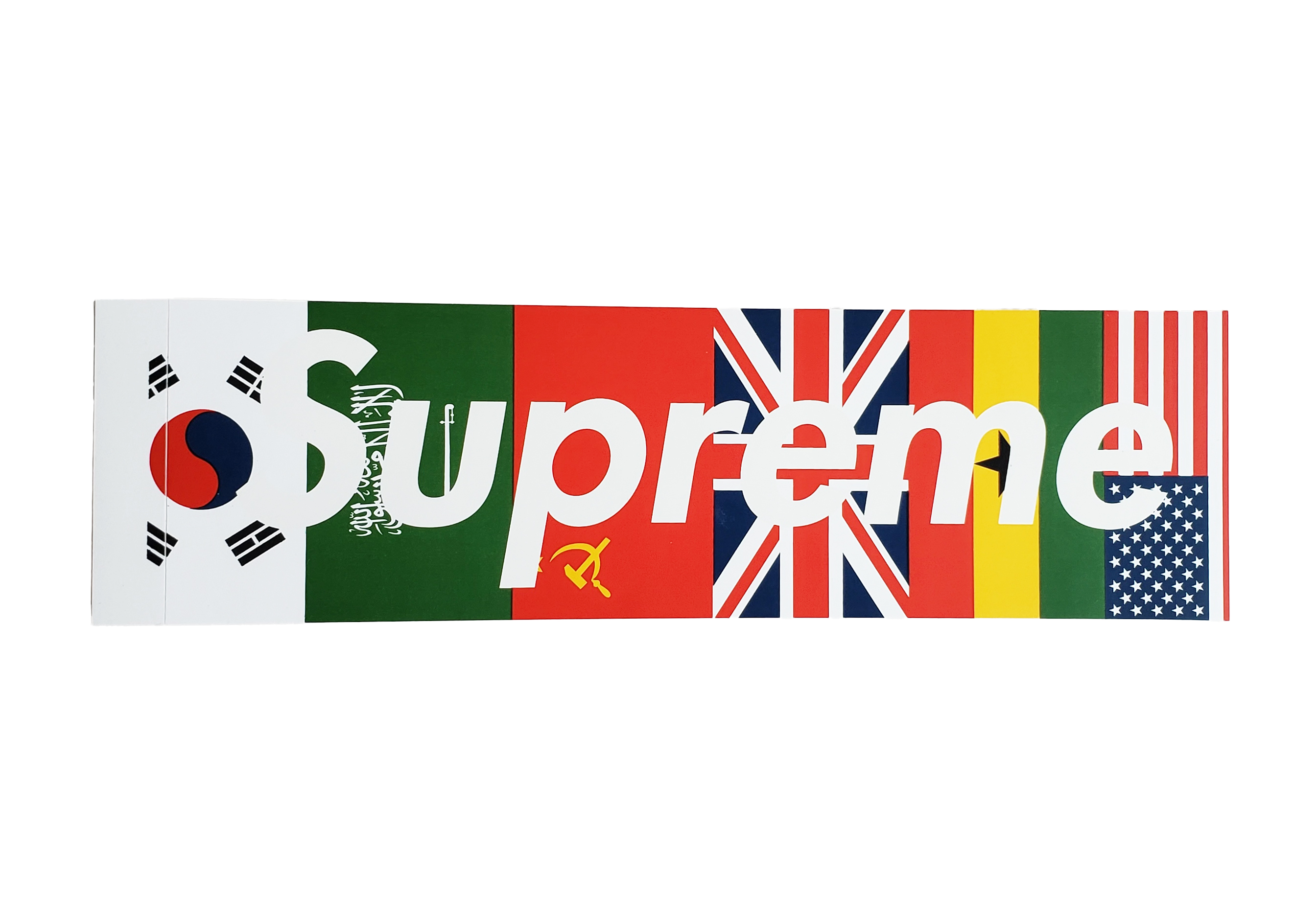 Supreme International Flags Box Logo Sticker - US