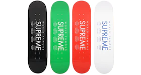 Supreme International Skateboard Deck Black/Green/Red/White Set
