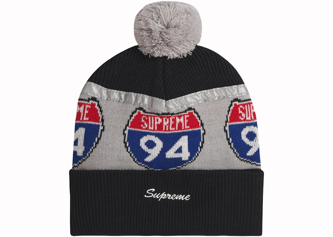 Pre-owned Supreme Interstate Reflective Beanie Black