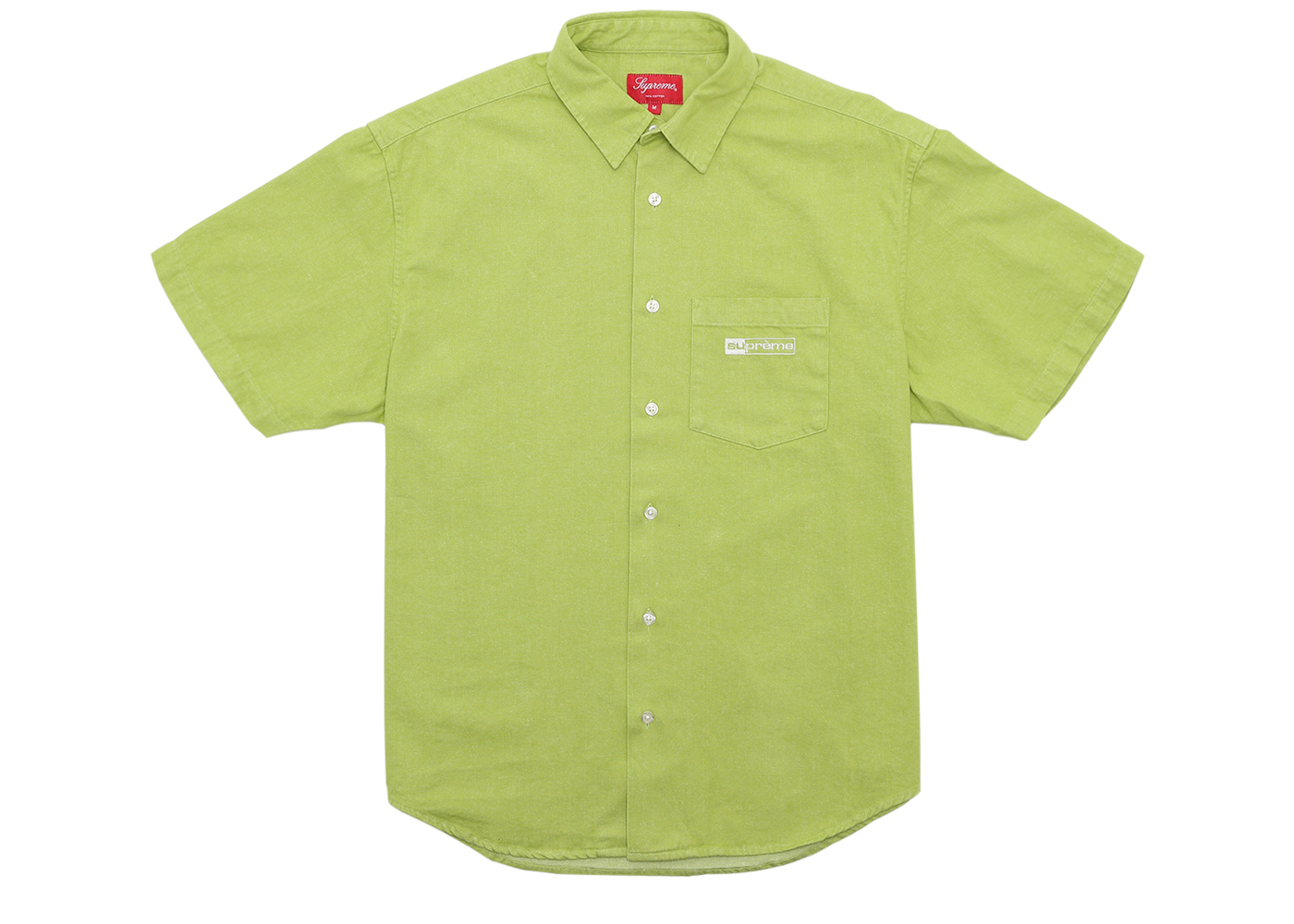 Supreme Invert Denim S/S Shirt Lime - SS20 Men's - US