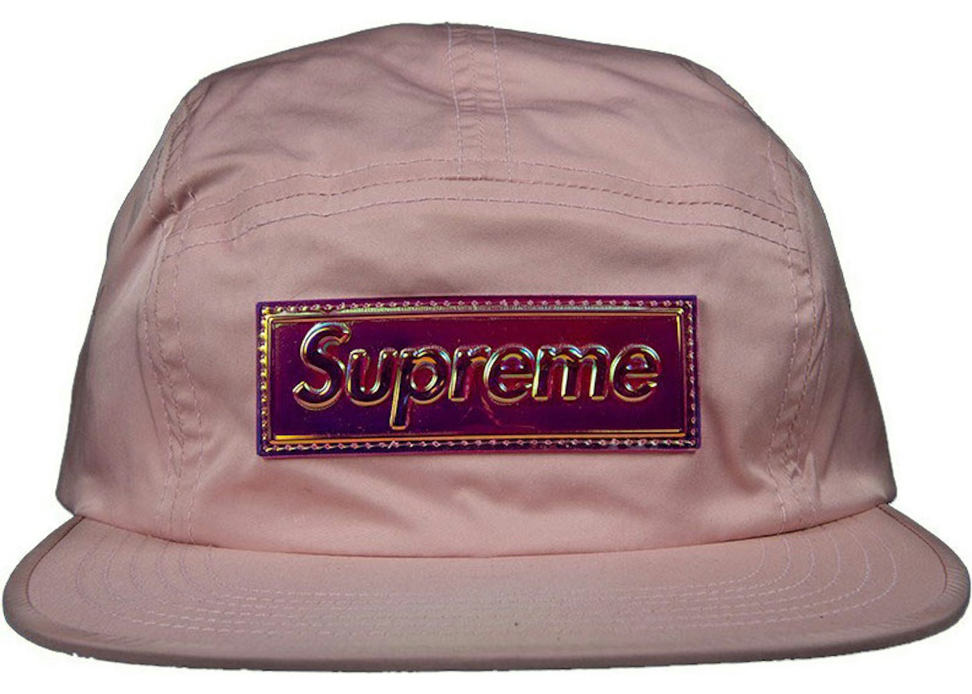Supreme Iridescent Logo Camp Cap Pink - SS17
