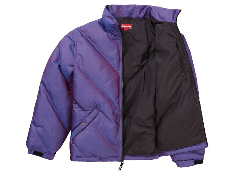 Supreme Iridescent Puffy Jacket Purple