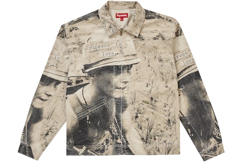 Supreme Is Love Denim Work Jacket Stone Men's FW19 US