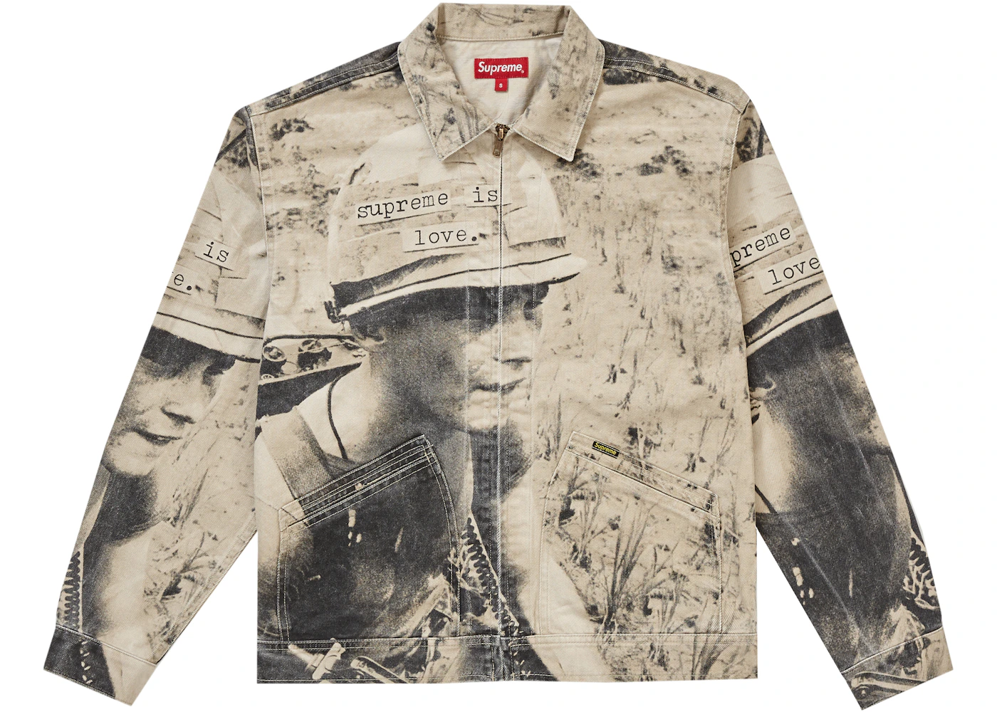 Supreme Is Love Denim Work Jacket Stone Men's FW19 US