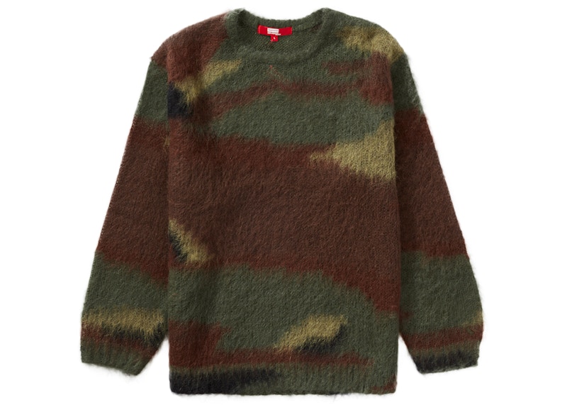 Supreme JUNYA WATANABE CDG MAN Brushed Camo Sweater Olive Men's