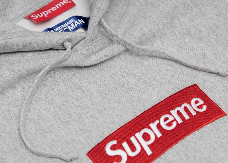 Supreme JUNYA WATANABE CDG MAN Customized Box Logo Hoodie Grey 