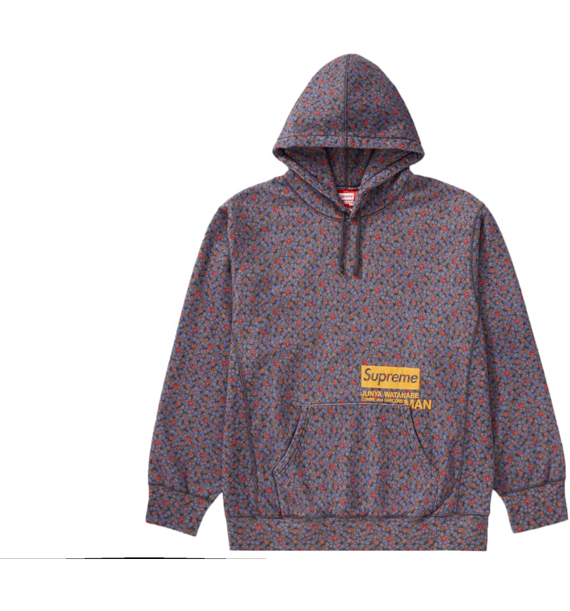 Supreme JUNYA WATANABE CDG MAN Hooded Sweatshirt Black Flowers