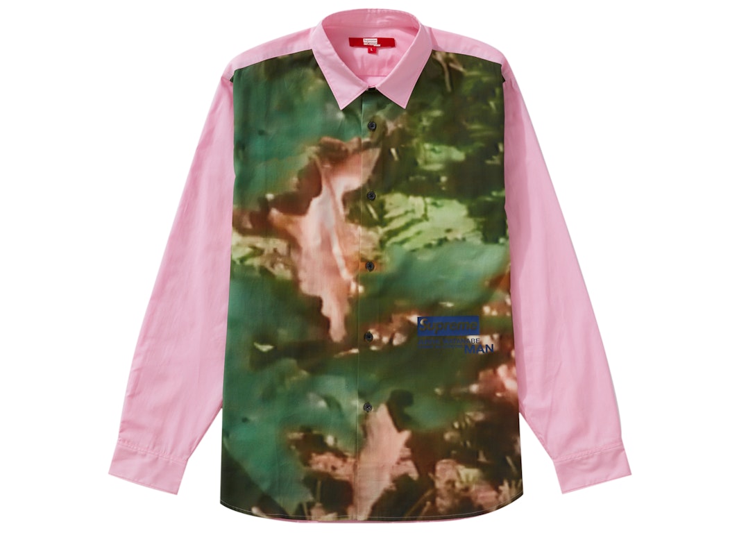 Pre-owned Supreme Junya Watanabe Cdg Man Nature Shirt Pink