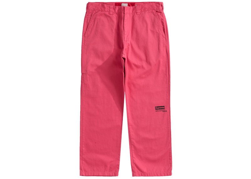 Supreme JUNYA WATANABE CDG MAN Printed Work Pant Bright Pink Men's 