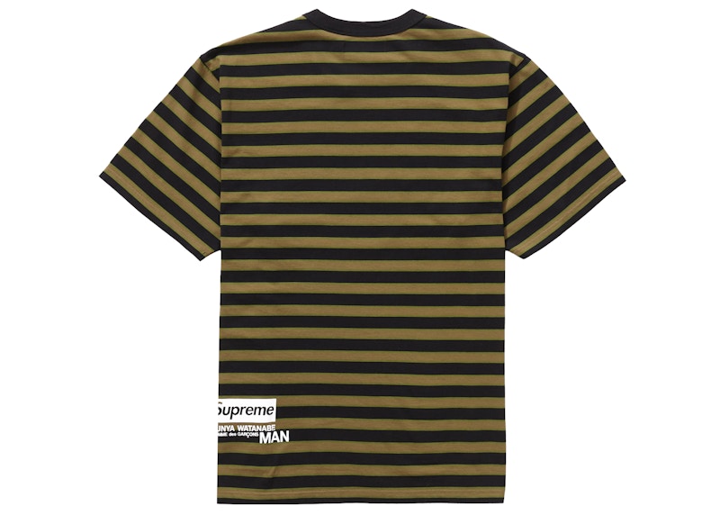 Supreme JUNYA WATANABE CDG MAN Stripe S/S Top Black Men's - FW21 - US