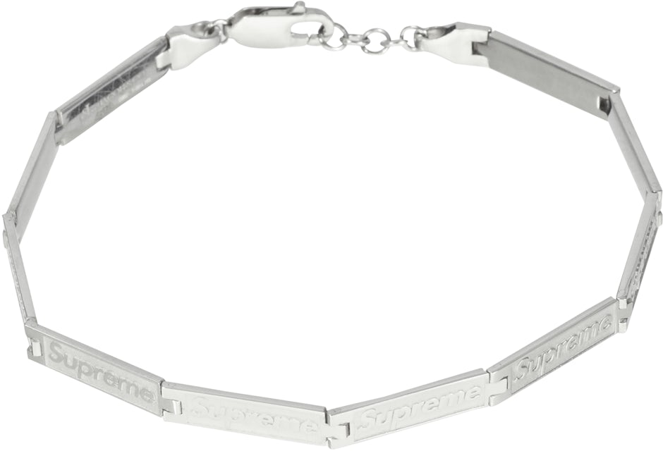 Supreme Jacob & Co Logo Link Bracelet Sterling Silver