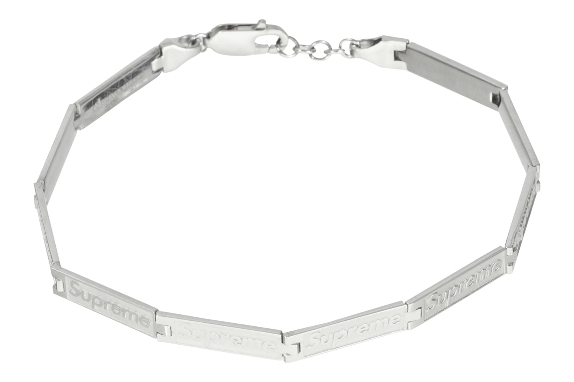 Pre-owned Supreme Jacob & Co Logo Link Bracelet Sterling Silver