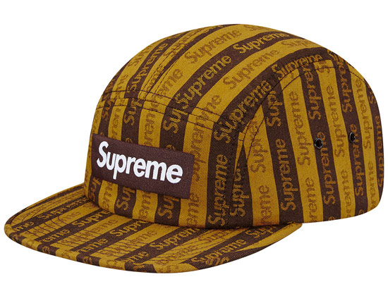Supreme Jacquard All Over Camp Cap Brown - FW14 - US