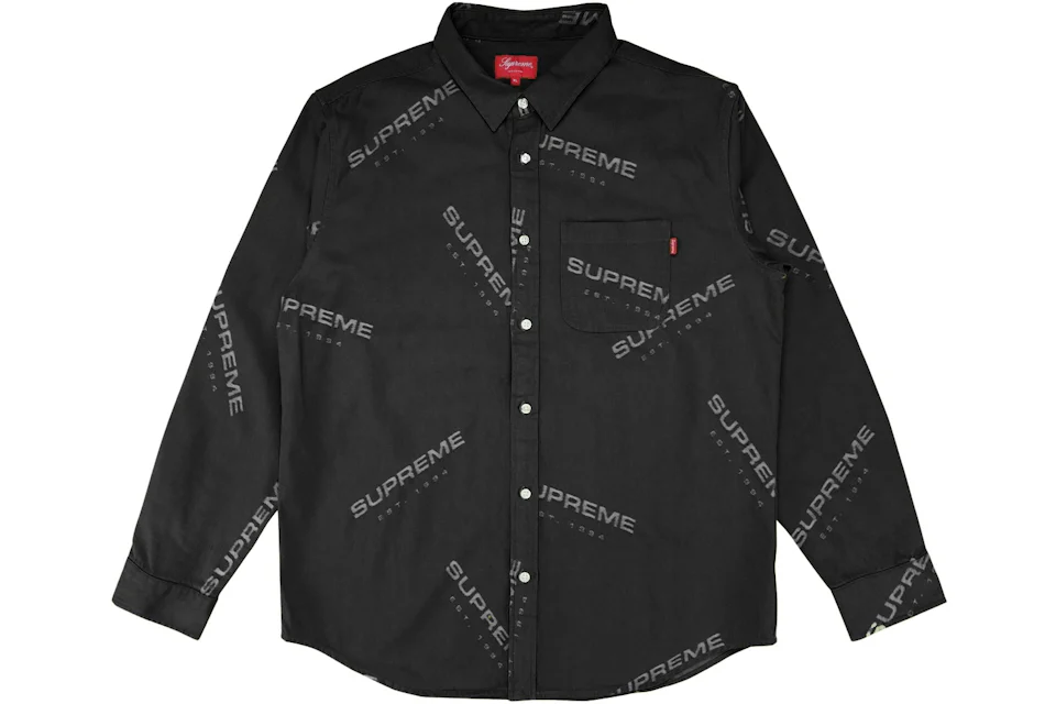 Supreme Jacquard Denim Shirt Black