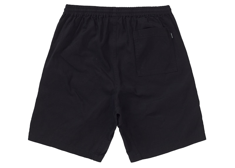 Supreme Jacquard Logo Twill Short Black Hombre - FW19 - ES