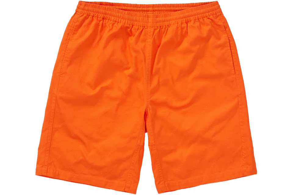 Supreme Jacquard Logo Twill Short Orange