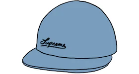 Supreme Jacquard Logos Denim 6-Panel Blue