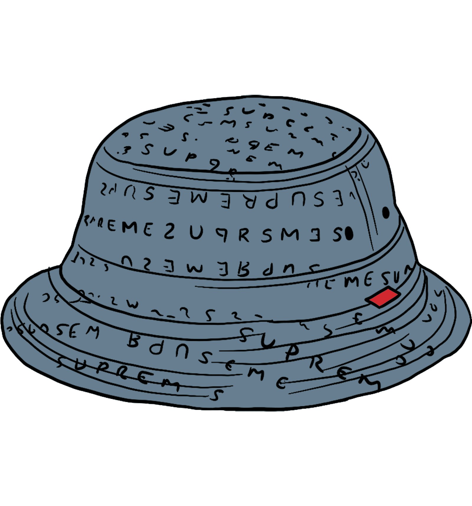 Supreme Jacquard Logos Denim Crusher Blue