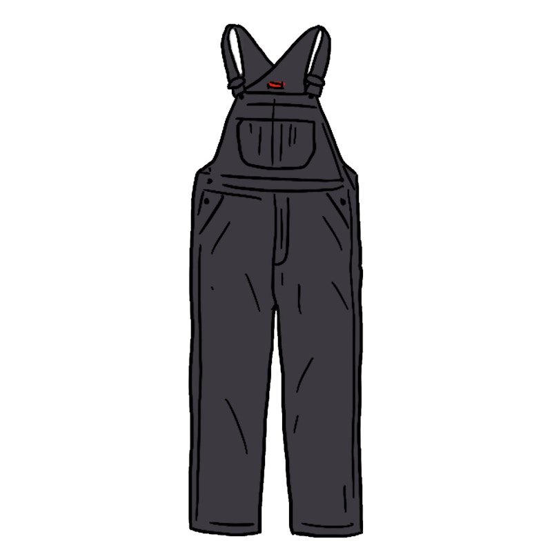 Supreme Jacquard Logos Denim Overalls Black 男士- SS20 - TW