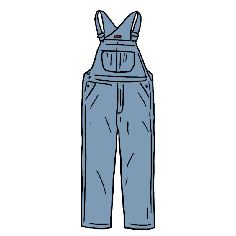 Supreme Cargo Denim Overalls Washed Blue Men's - FW22 - US