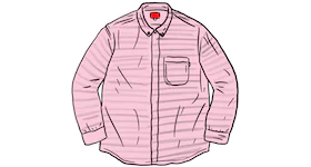 Supreme Jacquard Logos Denim Shirt Pink