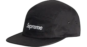 Supreme Jacquard Logos Twill Camp Cap Black