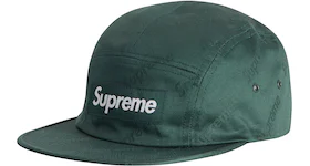 Supreme Jacquard Logos Twill Camp Cap Forest Green
