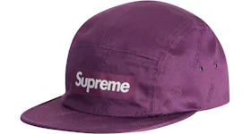 Supreme Jacquard Logos Twill Camp Cap Purple