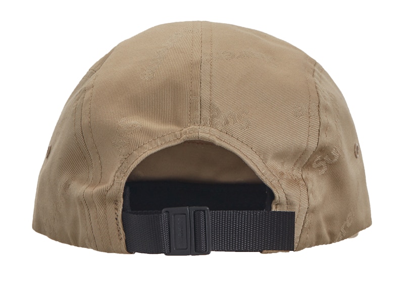 Supreme Jacquard Logos Twill Camp Cap Tan