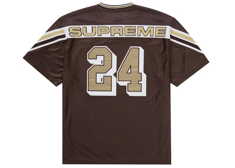 Supreme Jacquard Rib Football Jersey Brown Men's - FW24 - GB