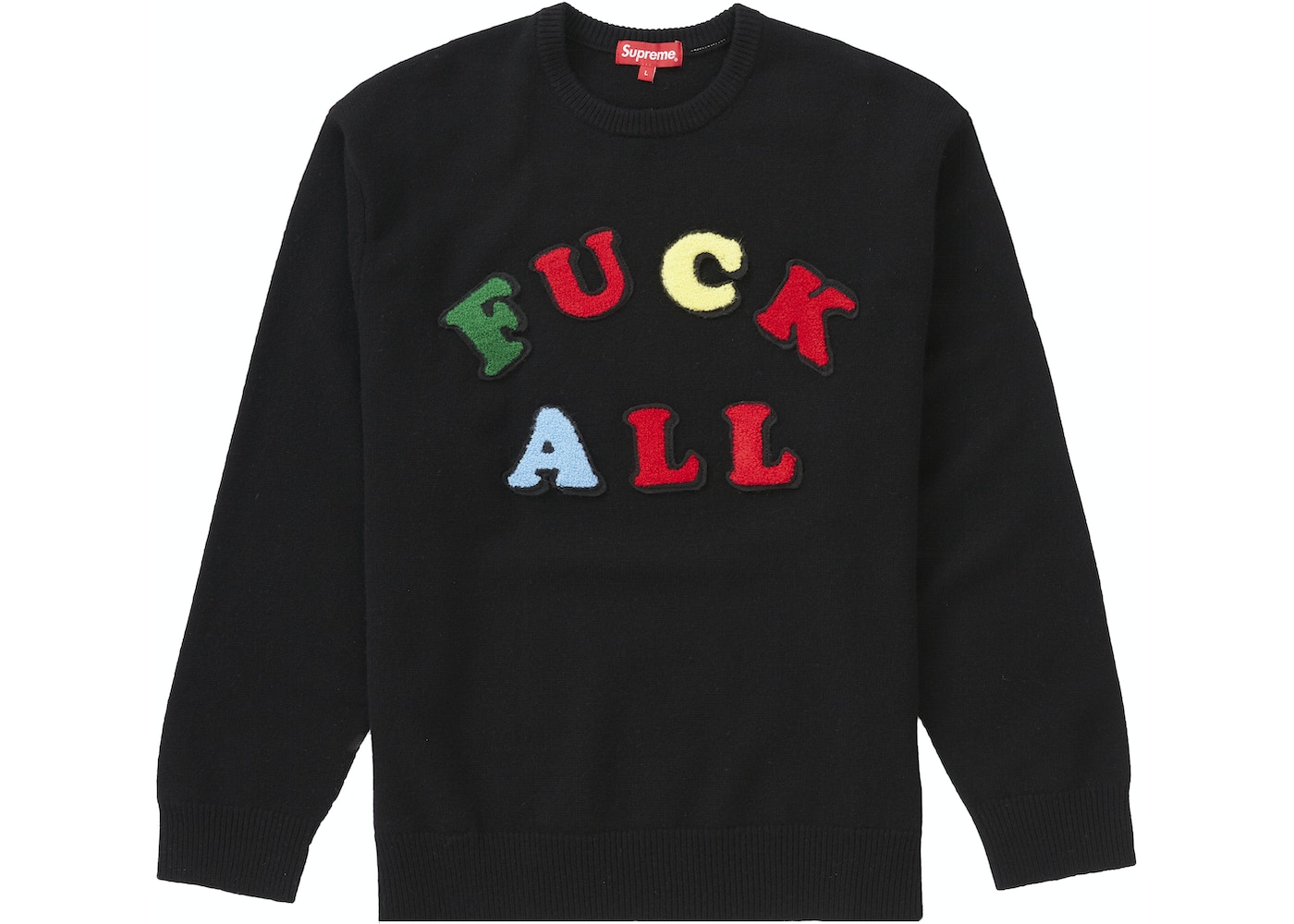 Supreme Jamie Reid Fuck All Sweater Black - SS21