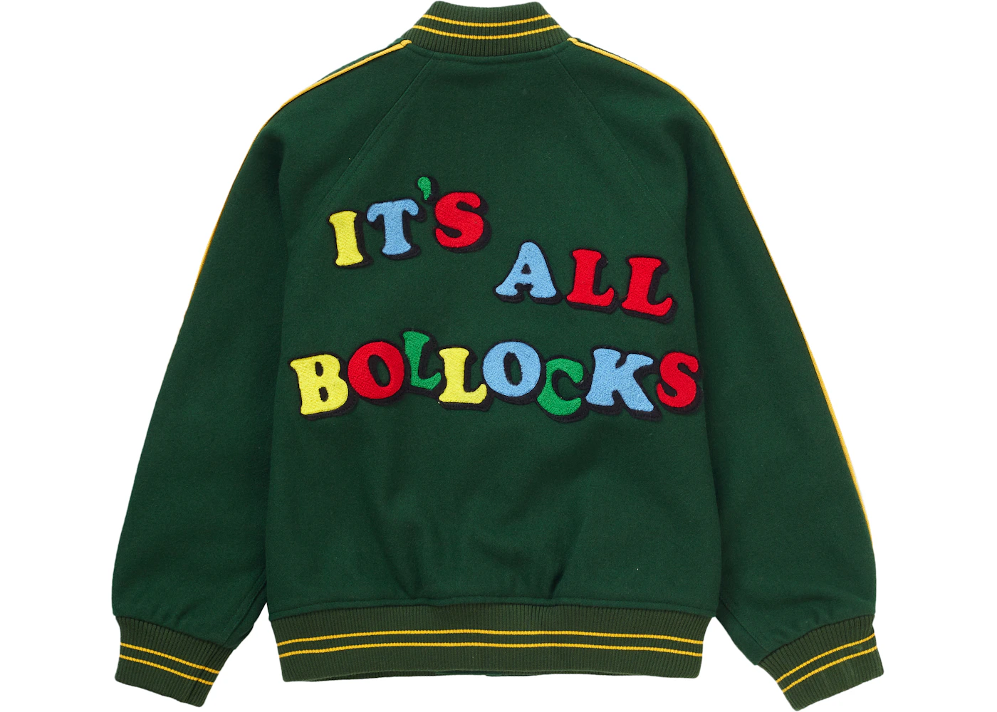 Supreme Jamie Reid It's All Bollocks Varsity Jacket Dark Green Men's ...