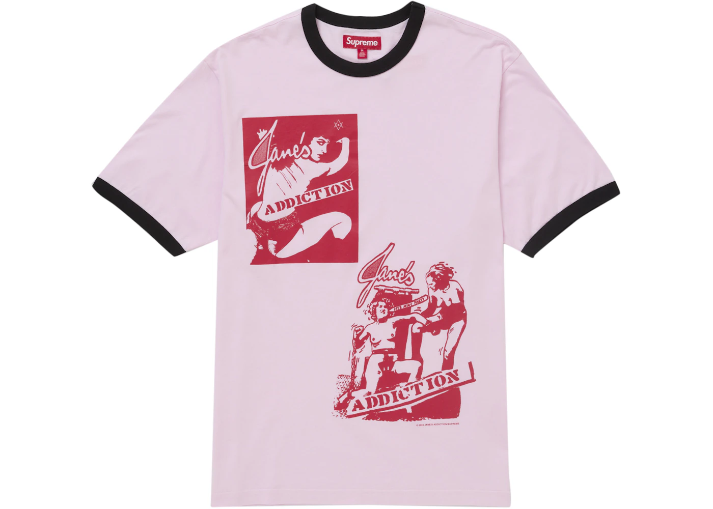 Jane’s Addiction Ringer Tee Pink Men's - FW24 - US
