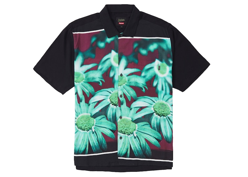 セール　supreme flowers power rayon shirt 黒