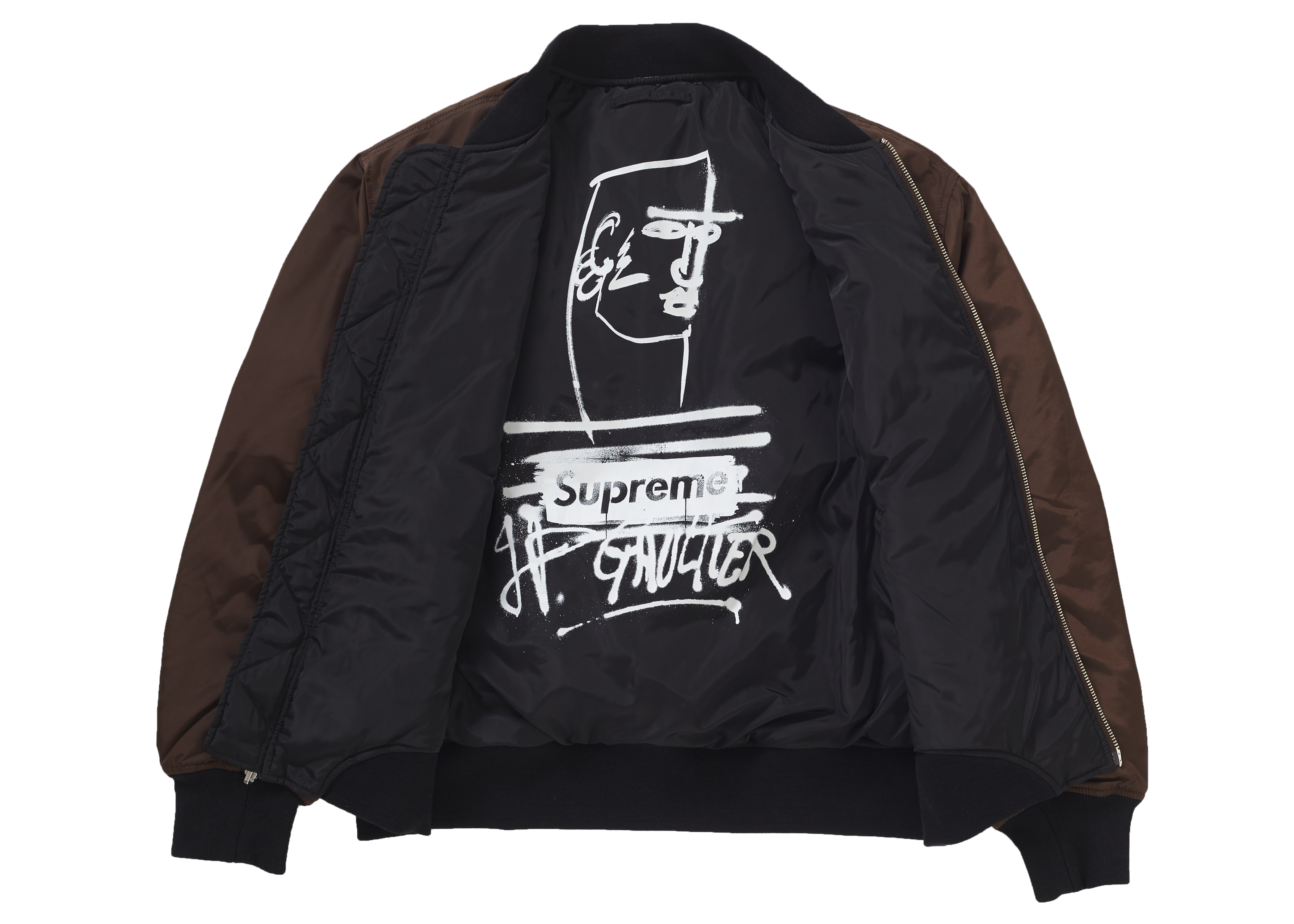 Supreme Jean Paul Gaultier Reversible Backpack MA-1 Brown Men's