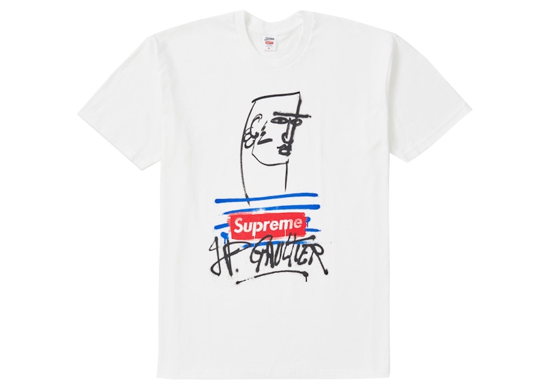 Supreme Jean Paul Gaultier Tee White Men's - SS19 - GB