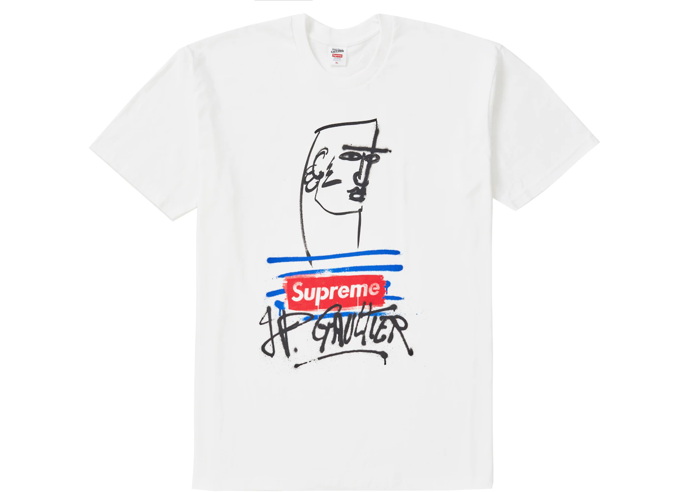 Supreme Jean Paul Gaultier Tee White Men's SS19 US