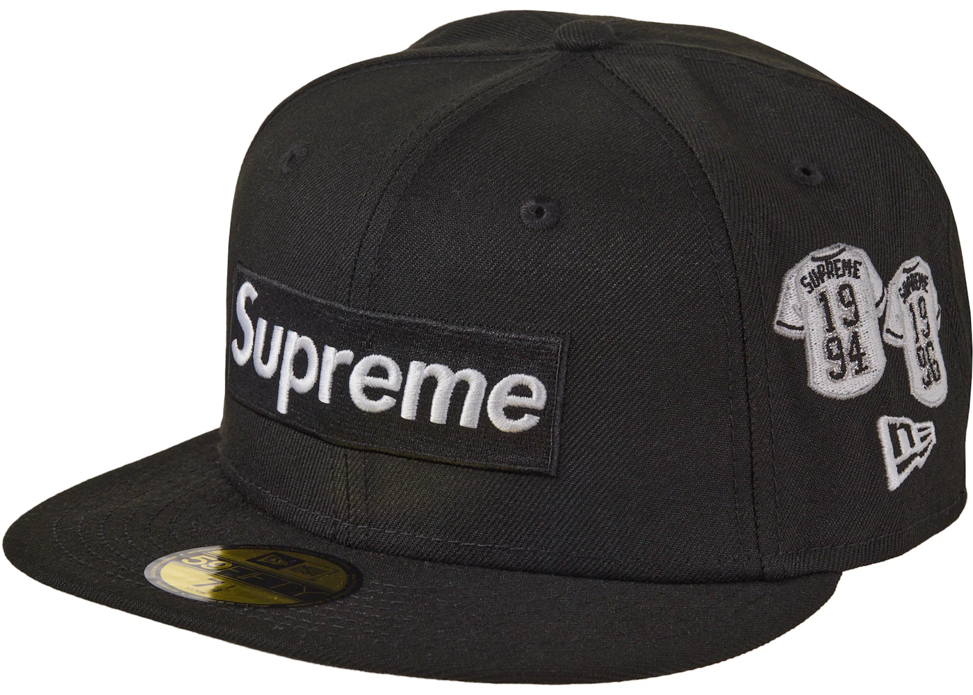 Supreme Jerseys Box Logo New Era Fitted Hat Black FW24 US