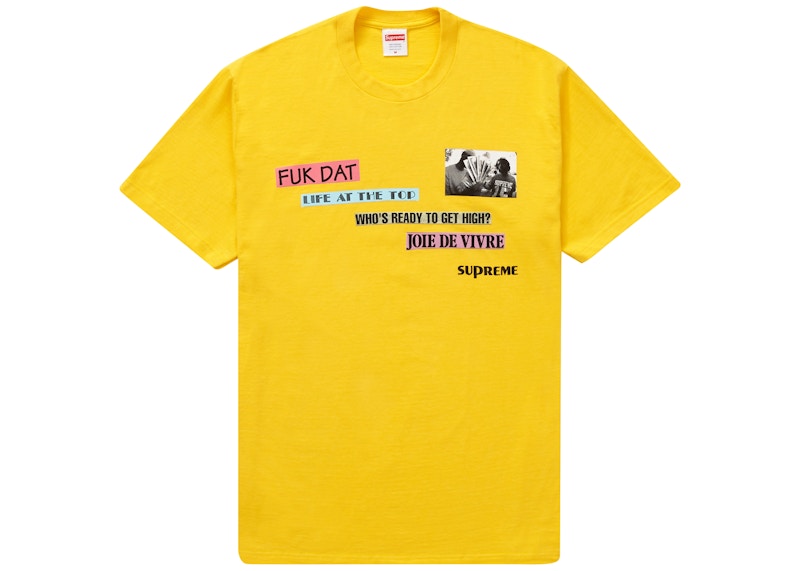 Supreme Joie De Vivre Tee Yellow Men's - FW22 - US