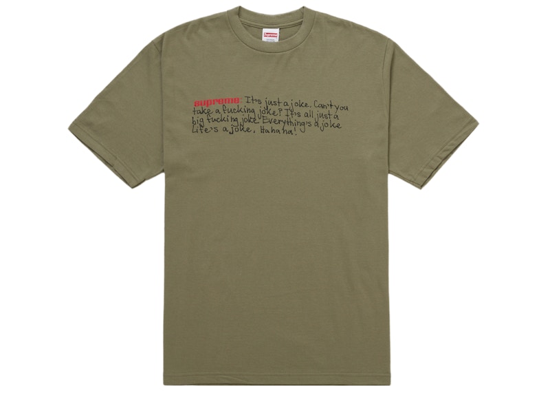 Supreme Joke Tee Light Olive メンズ - FW25 - JP
