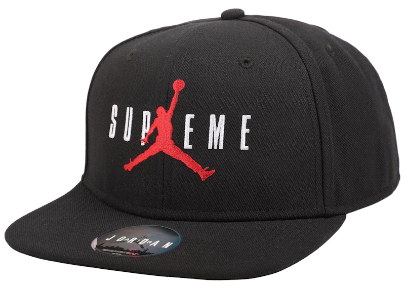 Supreme Jordan 6 Panel Hat Black