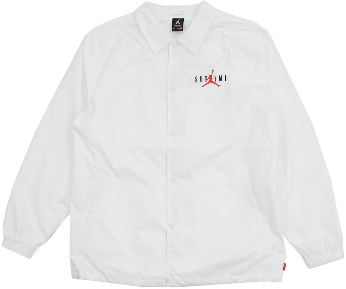 Supreme Jordan Coaches Jacket White - FW15 - US
