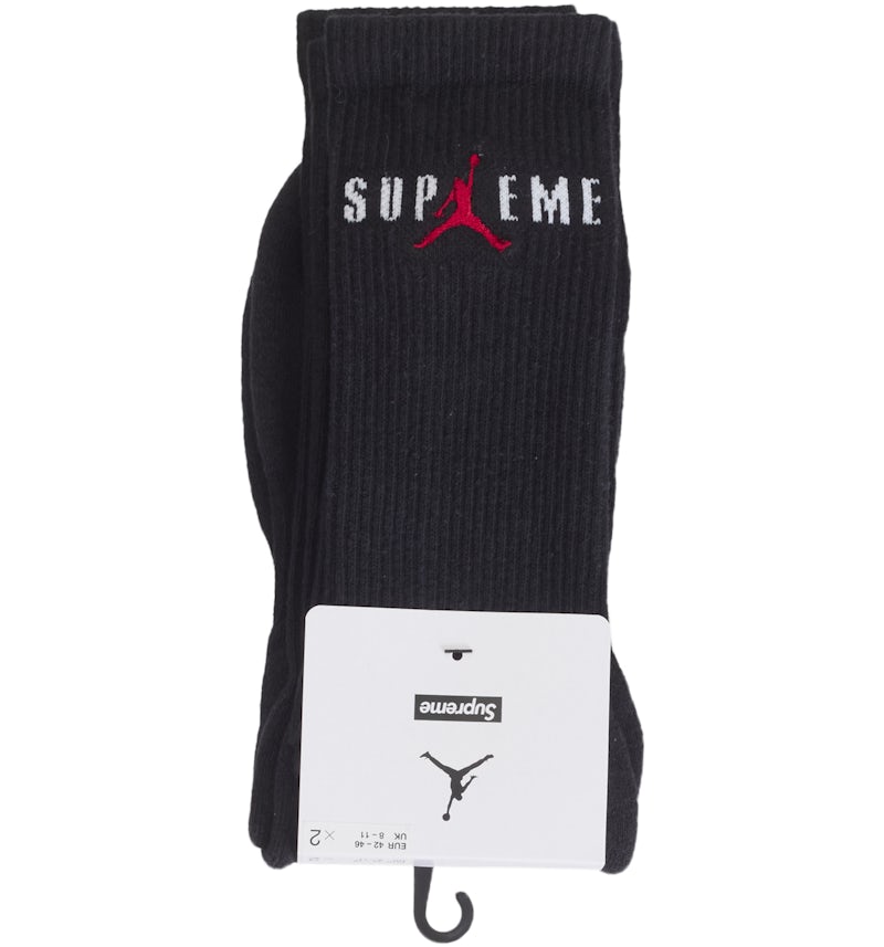 Supreme Jordan Crew Socks Black FW24 GB - Main Image